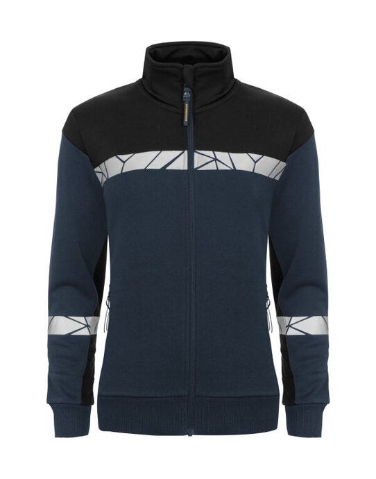 ProJob Progression 7105 Ladies FZ Sweat - Navy/Black