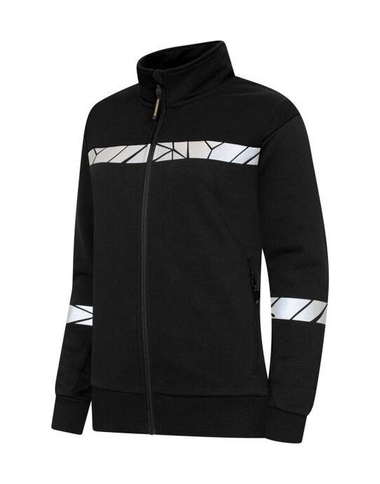 ProJob Progression 7105 Ladies FZ Sweat - Black/Black