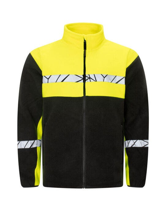 ProJob Progression 7300 Full Zip Fleece - Black/Yellow