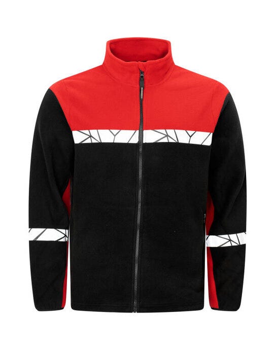 ProJob Progression 7300 Full Zip Fleece - Black/Red