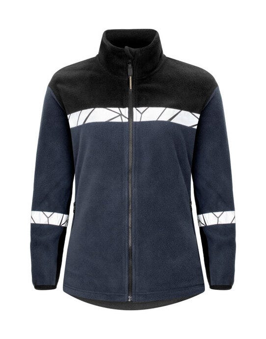 ProJob Progression 7301 Ladies FZ Fleece - Navy/Black