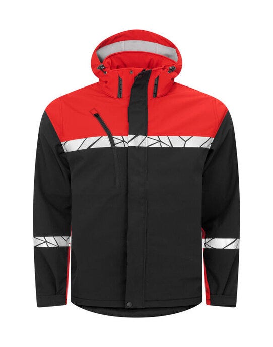 ProJob Progression 7400 Softshell Jkt - Black/Red