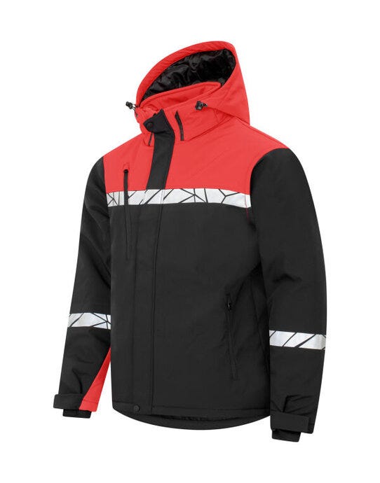 ProJob Progression 7413 Padded Softshell - Black/Red