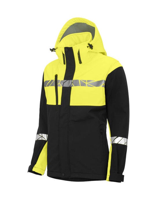 ProJob Progression 7417 Ladies Softshell - Black/Yellow