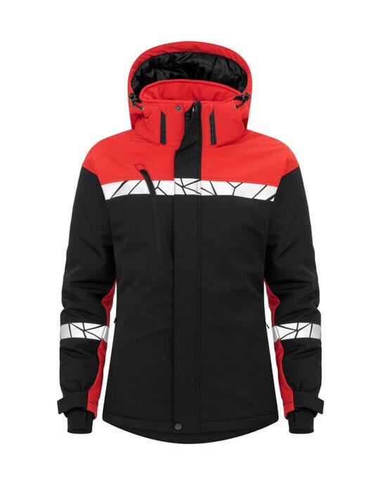 ProJob Progression 7418 Ladies Softshell - Black/Red