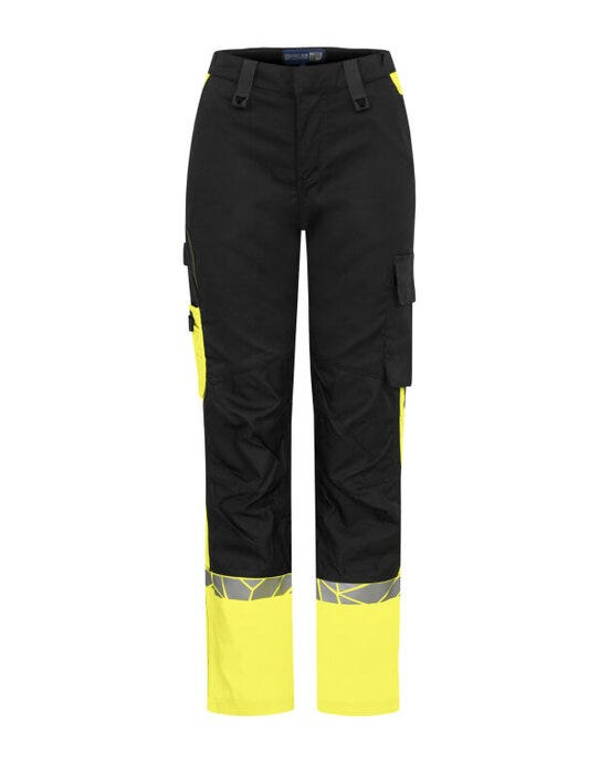 ProJob Progression 7512 Ladies Workpant - Black/Yellow