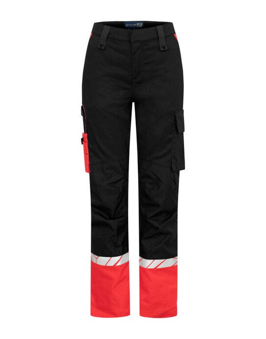 ProJob Progression 7512 Ladies Workpant - Black/Red