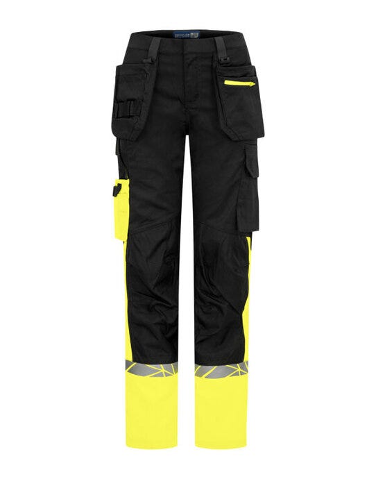 ProJob Progression 7513 Ladies Workpant - Black/Yellow