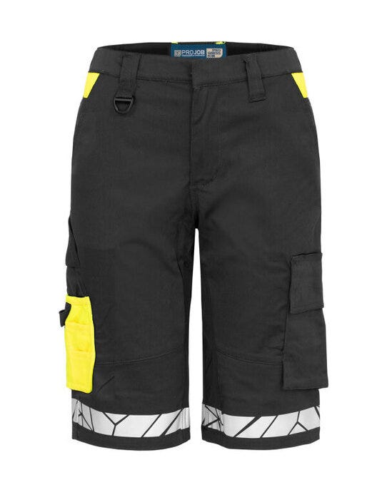ProJob Progression 7514 Ladies Shorts - Black/Yellow