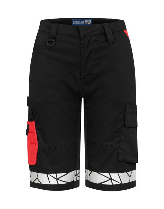 ProJob Progression 7514 Ladies Shorts - Black/Red