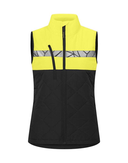 ProJob Progression 7701 Ladies Vest - Black/Yellow