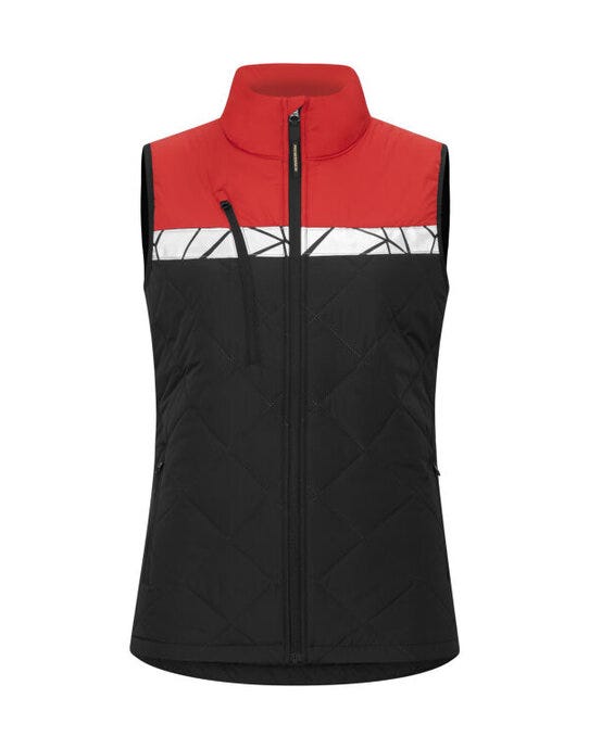 ProJob Progression 7701 Ladies Vest - Black/Red