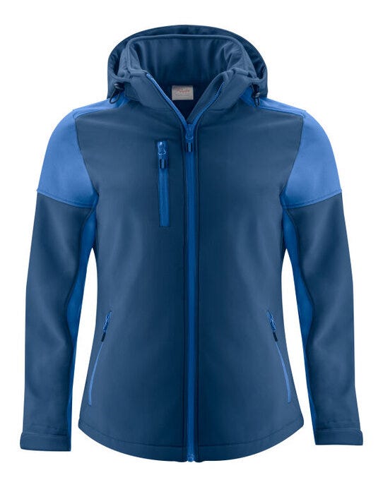 Ladies Softshell - Navy/Cobalt