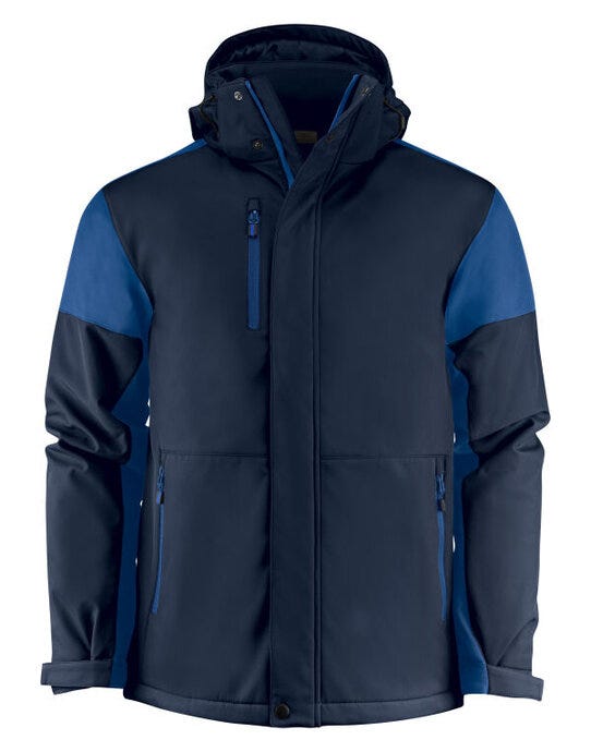 Mens Padded Softshell - Navy/Cobalt