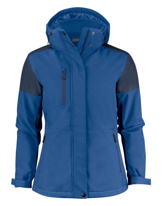 Ladies Padded Softshell - Cobalt/Navy