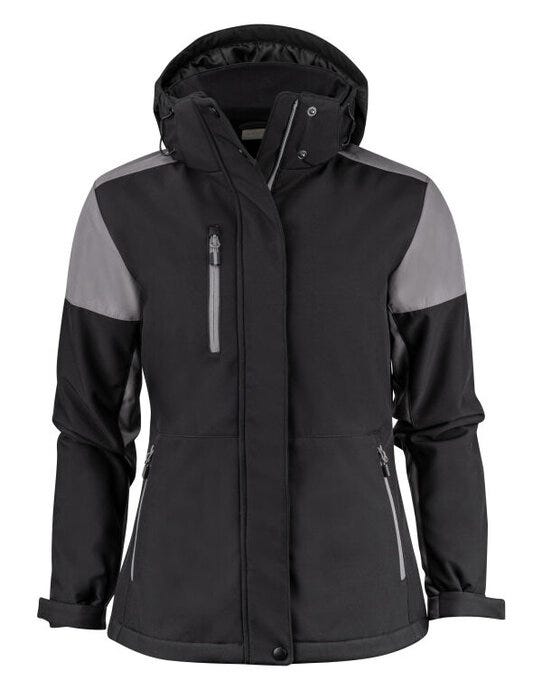 Ladies Padded Softshell - Black/Anthracite