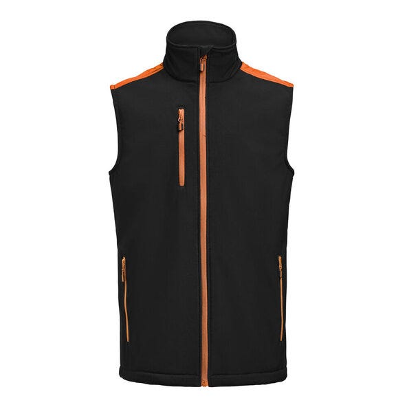 Softshell Vest - Black/Orange