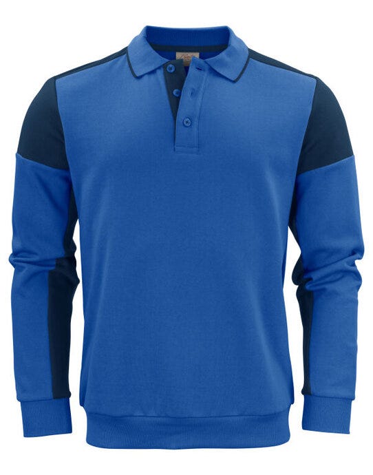 Long Sleeve Polosweater - Cobalt/Navy
