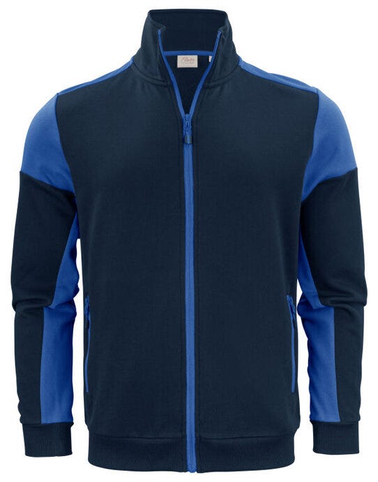 Full Zip Sweater - Navy/Cobalt