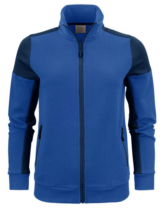 Ladies Full Zip Sweat - Cobalt/Navy