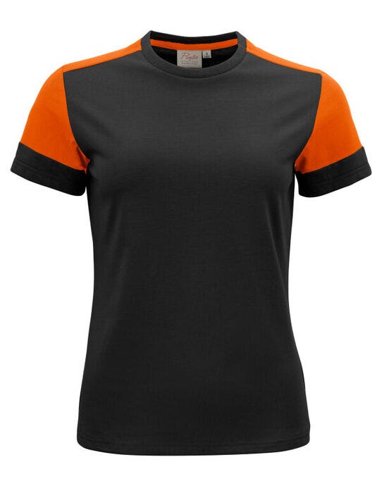 Ladies T-Shirt - Black/Orange