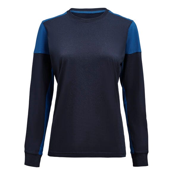 Ladies Long Sleeve T-Shirt - Navy/Cobalt