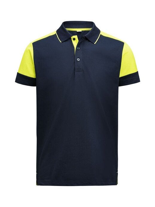 Polo - Navy/Neon Yellow