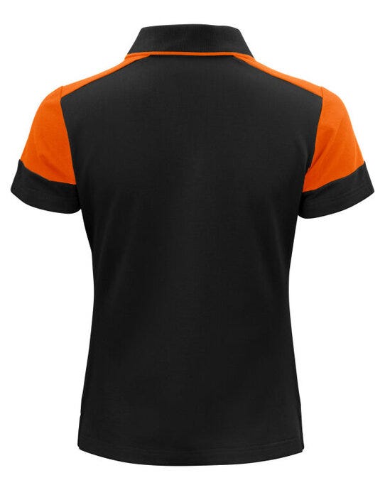 Ladies Polo - Black/Orange
