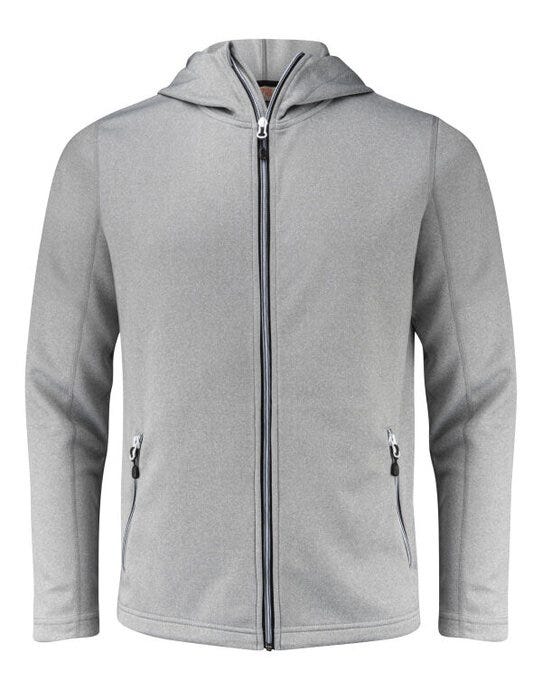 Layback Full Zip Hoodie - Grey Melange