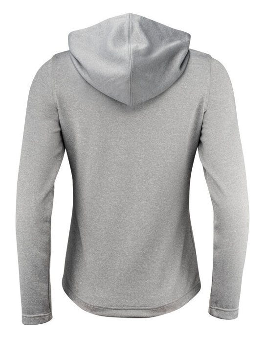 Ladies Layback F/Z Hoodie - Grey Melange