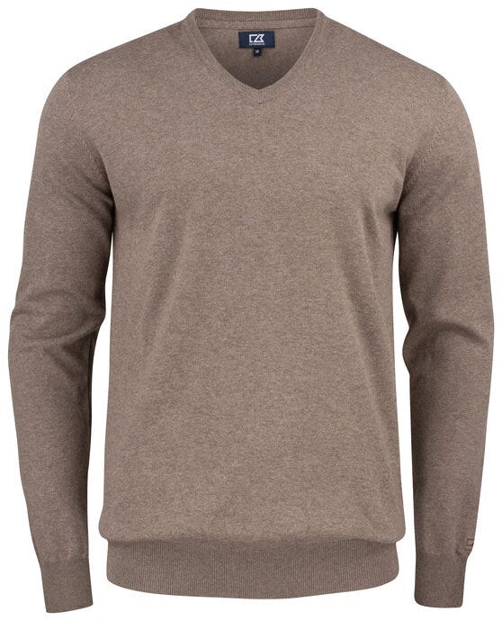 C&B Oakville V-Neck Sweater - Nougat Melange