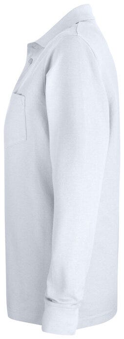 Basic Pocket Polo L/S - White