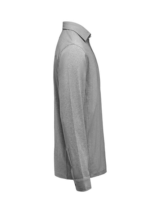 American Supreme L/S Polo - Grey Melange