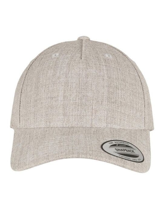 YP Classics 5 Panel Premium Cap - Heather Grey