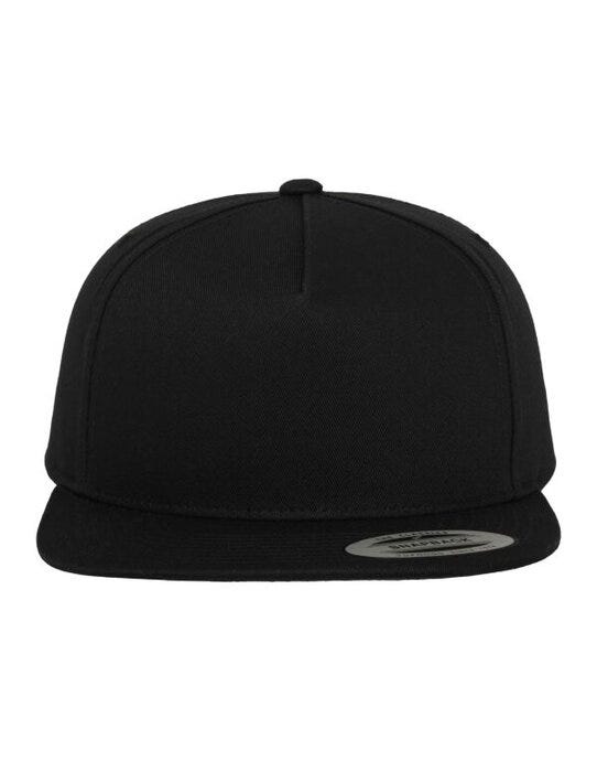 Classic 5 Panel Snapback - Black/Black