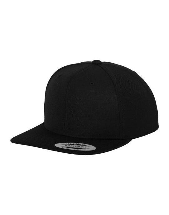 Classic Snapback Cap - Black