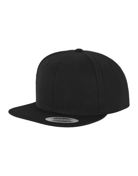 Classic Snapback Cap - Black/Black