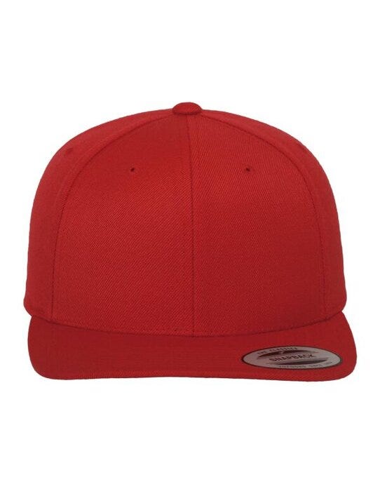 Classic Snapback Cap - Red