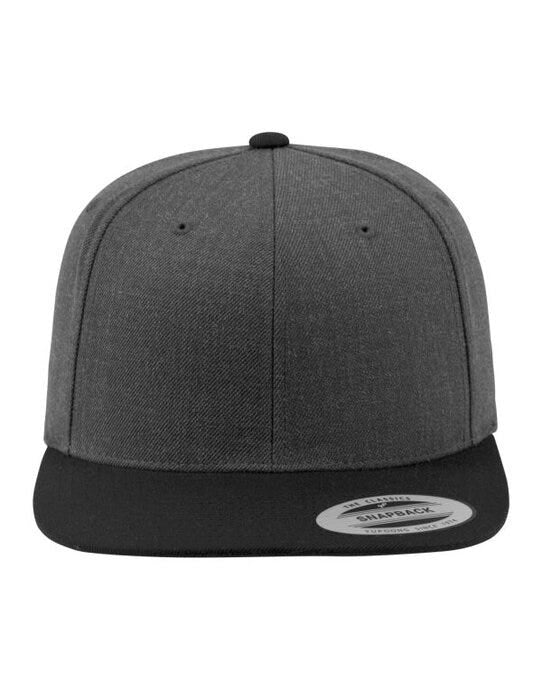 Two Tone Classic Snapback Cap - Charcoal/Black