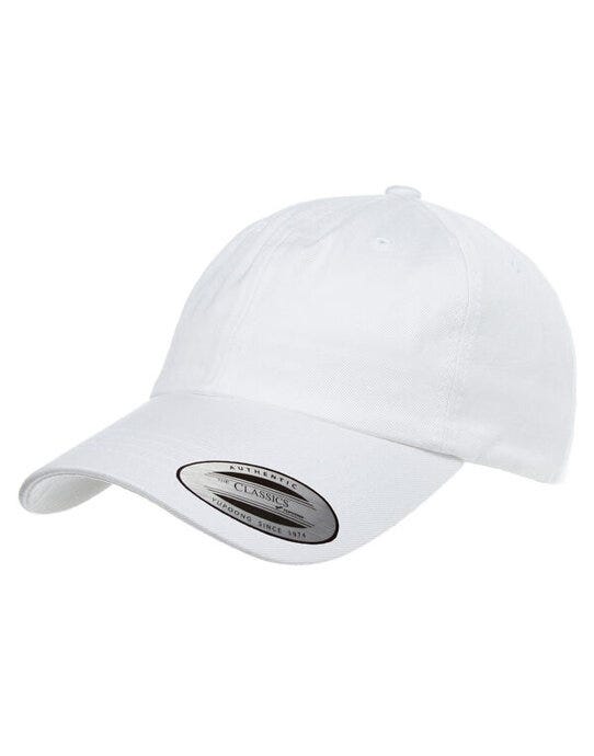 Low Profile Cotton Twill Cap - White