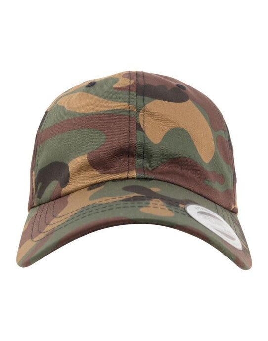 Low Profile Cotton Twill Cap - Green Camo