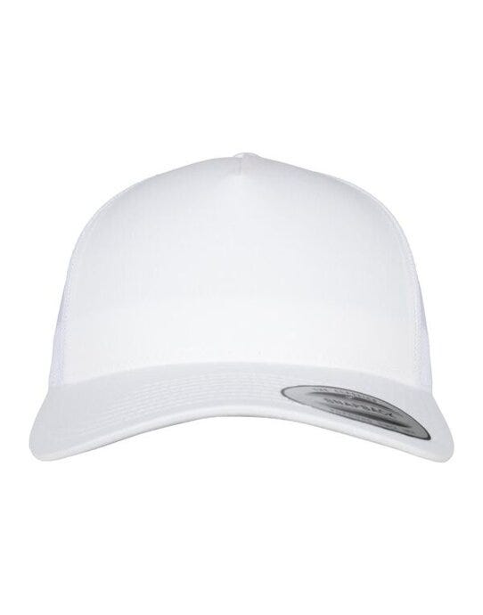 5 Panel Retro Trucker Cap - White