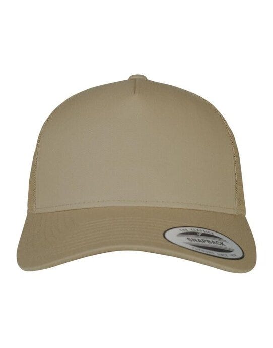 5 Panel Retro Trucker Cap - Khaki