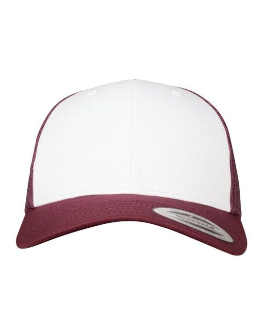 Retro Trucker Colored Front - Maroon/White/Maroon