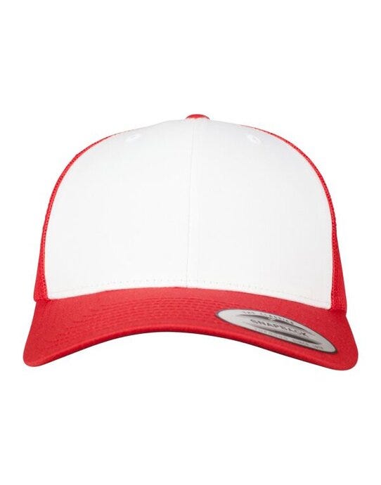 Retro Trucker Colored Front - Red/White/Red