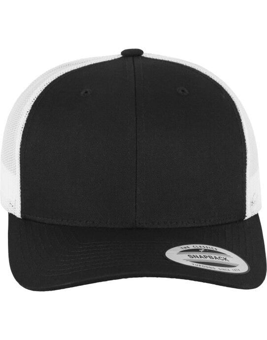 Retro Trucker Two Tone Cap - Black/White