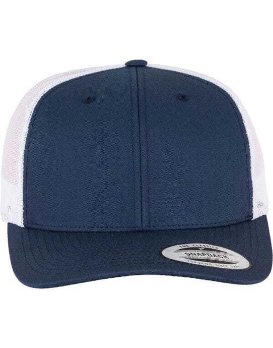 Retro Trucker Two Tone Cap - Navy/White