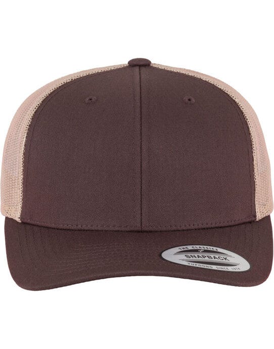 Retro Trucker Two Tone Cap - Brown/Khaki