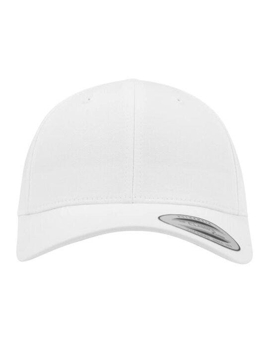 Curved Classic Snapback Cap - White