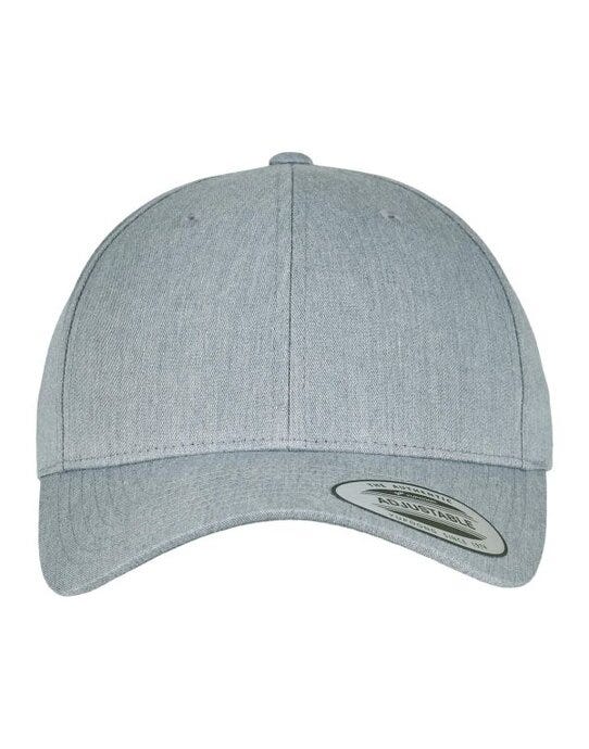 Curved Classic Snapback Cap - Heather Grey